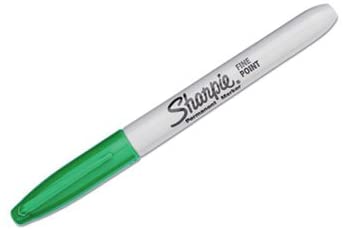 Sharpie Fine Point Permanent Markers. Green. Case of 12 Dz.