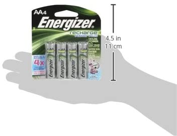 Energizer Rechargeable AA Batteries, NiMH, 2300 mAh, Pre-Charged, 4 count (Recharge Power Plus)