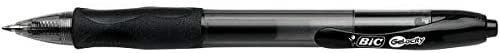 BIC Gel-ocity Retractable Gel Pen. Medium Point (0.7 mm). Black. 12-Count