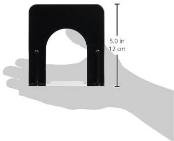 Universal Economy Bookends. Standard. 4 3/4 x 5 1/4 x 5. Heavy Gauge Steel. Black. 1 Pair (UNV54051)