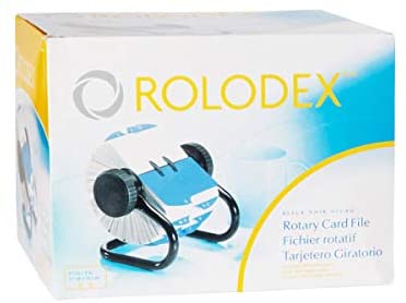 Rolodex¨ Open Metal Single Rotary File, 2 1/4" x 4", 500 Cards, Black