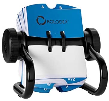 Rolodex¨ Open Metal Single Rotary File, 2 1/4" x 4", 500 Cards, Black