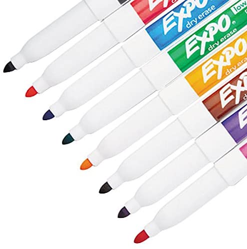 2 sets of 8 Expo Fine Point. Low-Odor. Dry Erase Assorted Markers. Total of 16 Markers