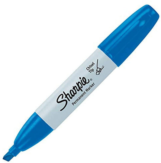 Sharpie Permanent Markers. Broad. Chisel Tip. 12-Pack. Blue (38203)