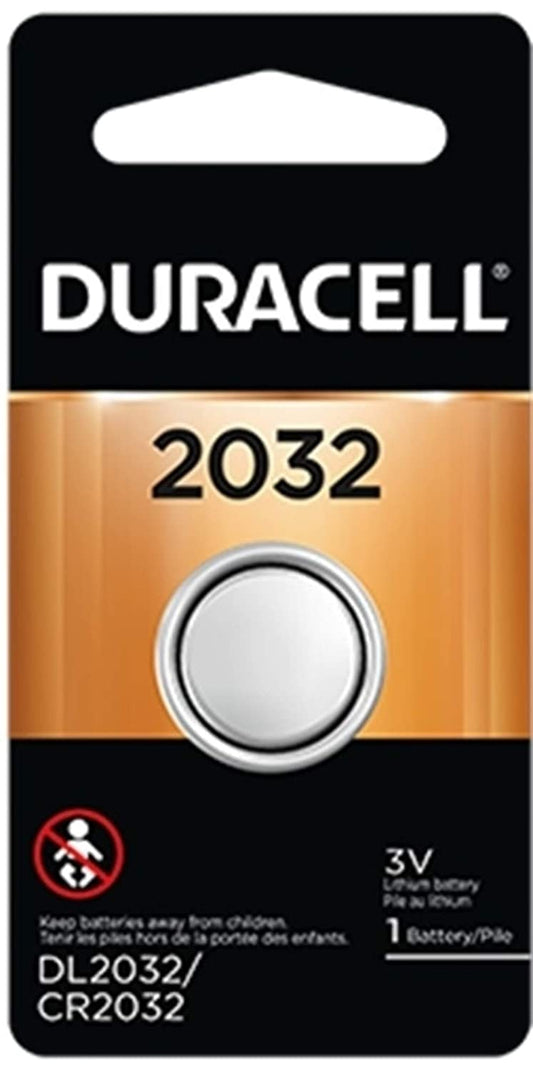 Duracell DL2032 Lithium Coin Battery. 2032 Size. 3V. 230 mAh Capacity (Case of 6)