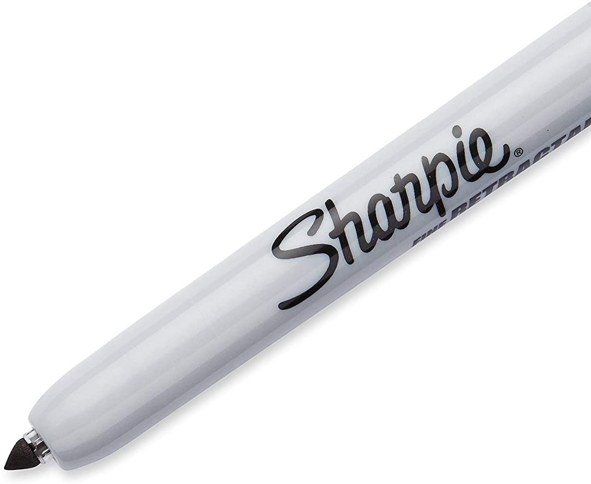 Sharpie 32701 Retractable Permanent Markers, Fine Point, Black, 12 Count Box - 1 Pack - Total Marker Count 12 Markers