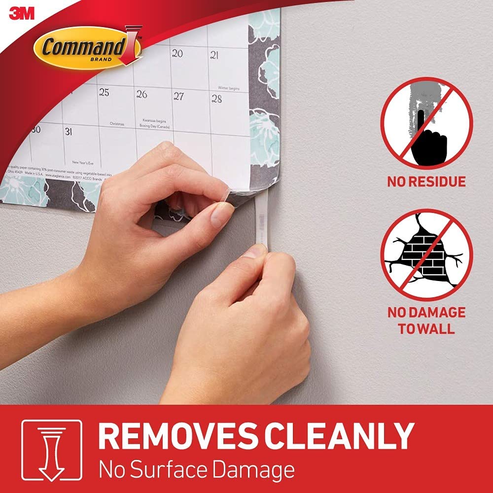 Command Poster Hanging Strips. 12 Strips. White. 17024