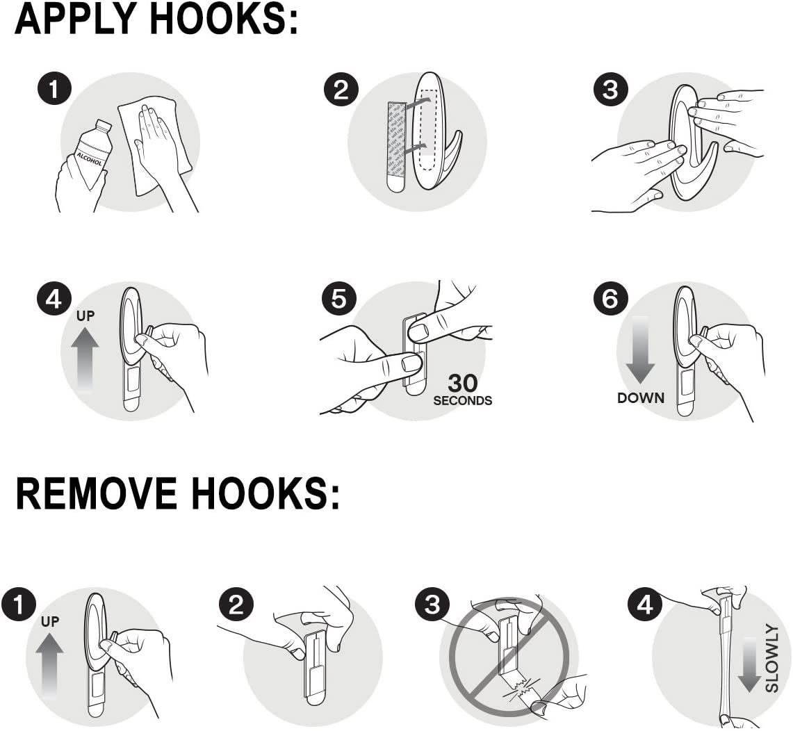 Command Strips 17006CLR Clear Mini Command Hooks 6 Count