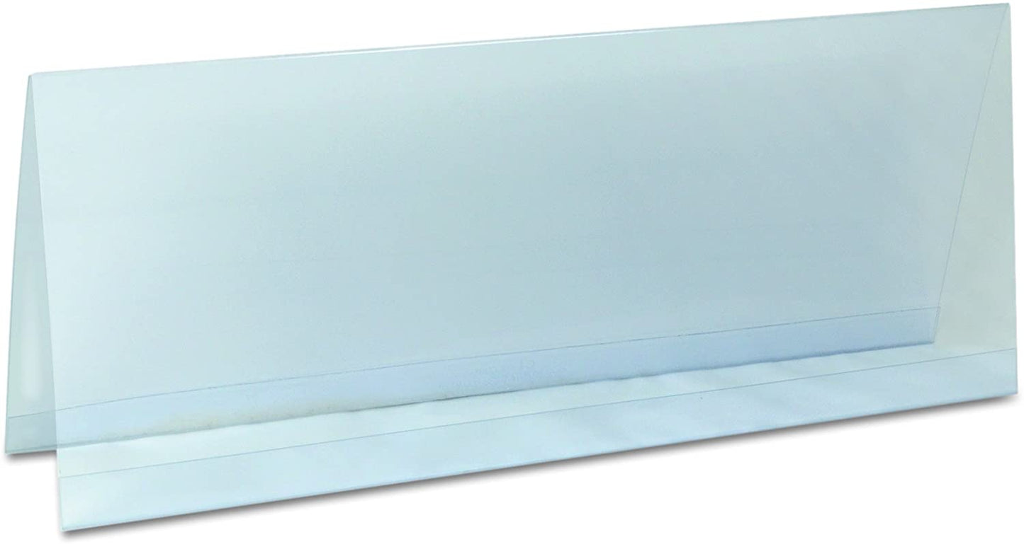 C-Line Plastic Name Tent Holders, 4-1/4 x 11 Inches, Clear, Pack of 25 (87507)