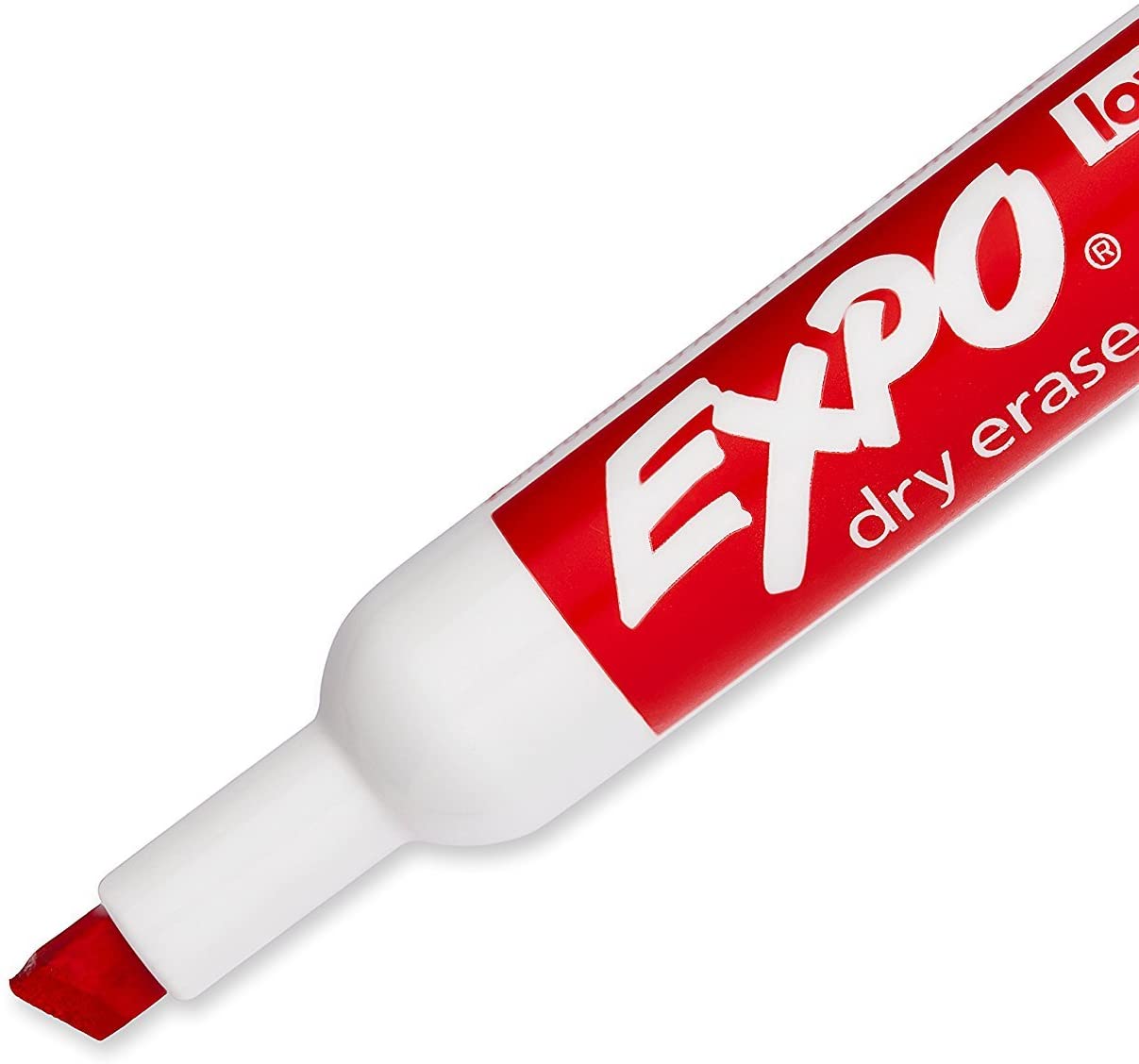 Expo 80002 Low Odor Dry Erase Markers, Chisel Tip, Red Color, 2 Sets with 12 Markers, Total of 24 Markers