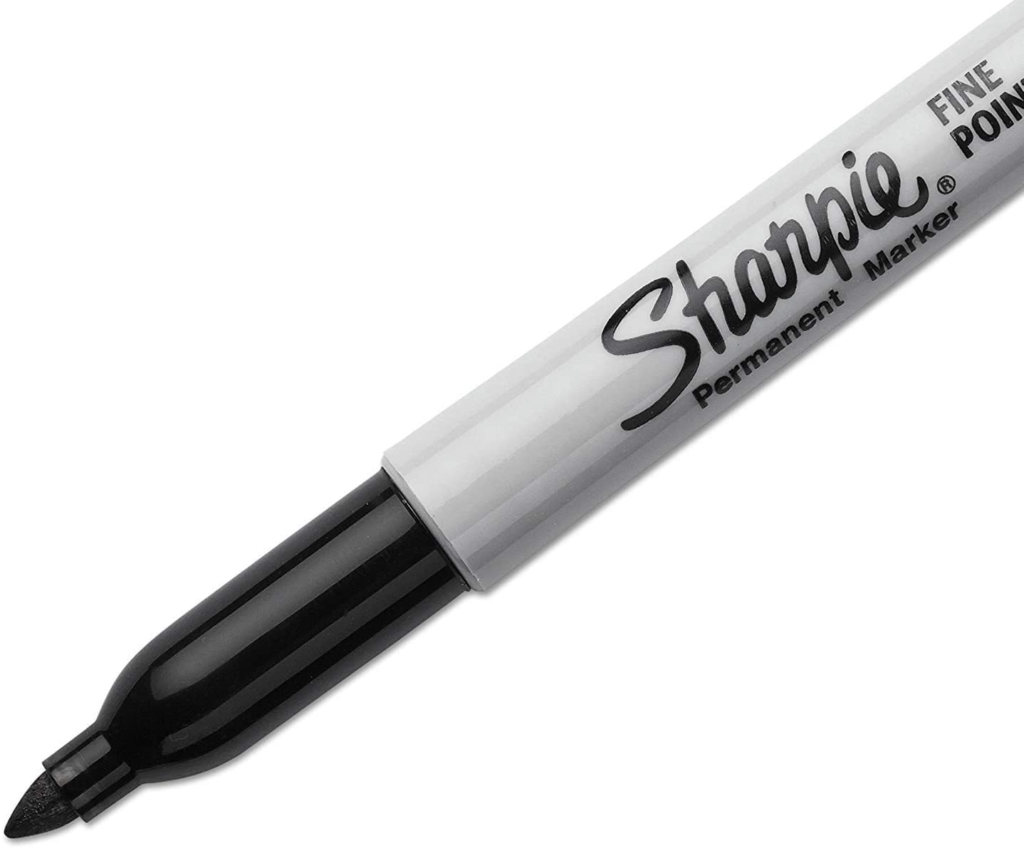 Sharpie Permanent Markers. Fine Point. Black Ink (4-Pack)
