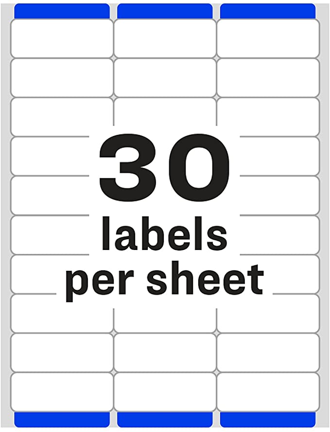 AVERY Mailing Address Labels, Laser Printers, 3,450 Labels, 1 x 2-5/8, Permanent Adhesive, FBA Labels (5160)