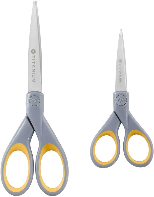 Westcott Titanium Bonded Scissors Set, 5" and 7", Pack of 2