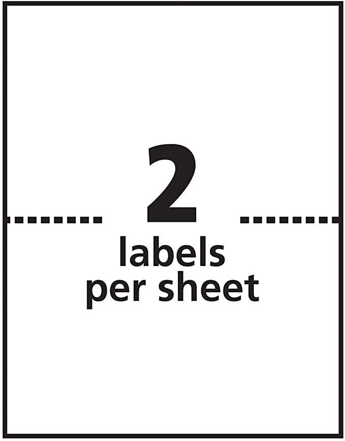 Avery Shipping Address Labels. Inkjet Printers. 100 Labels. Half Sheet Labels. Permanent Adhesive. TrueBlock (2-Pack 8126)