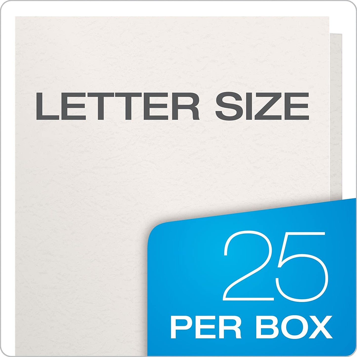 Oxford Two-Pocket Folders w/Fasteners, White, Letter Size, 25 per Box (57704)