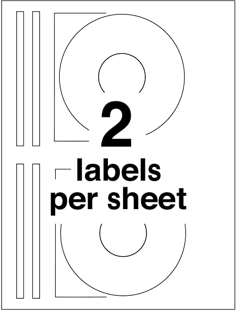 Avery White CD Labels for Laser Printers, 40 Disc Labels and 80 Spine Labels (5692)