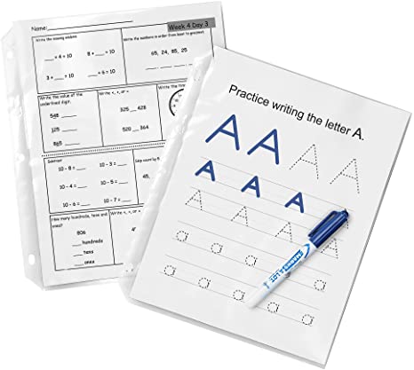 Avery Clear Quick Load Sheet Protectors, Non-Glare, Top & Side Load, 50 Document Protectors (73803)