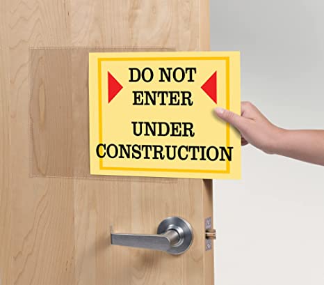 Avery Self-Adhesive Wall and Door Communication Display Protectors, 10 Clear Sleeves (74404)