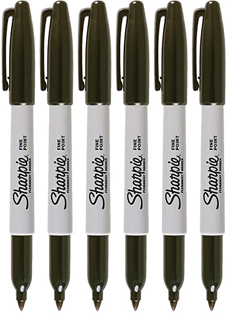 6 Pack Sharpie 30101 Sharpie Fine Point Permanent Marker Black