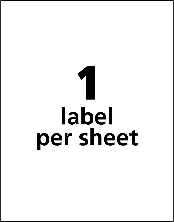 Avery Shipping Address Labels, Laser Printers, 500 Labels, Full Sheet Labels, Permanent Adhesive, TrueBlock (91201)