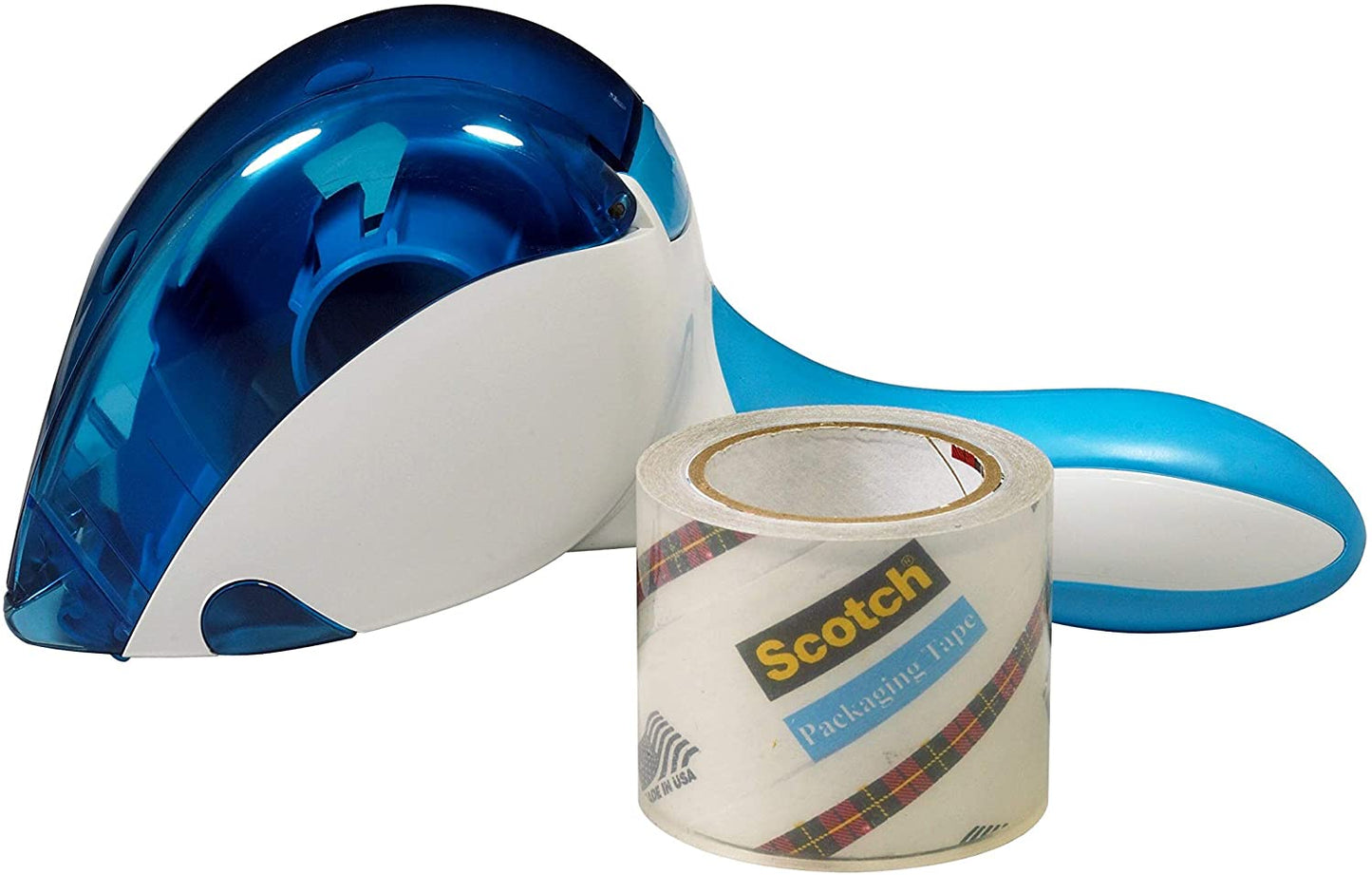 Scotch Sure Start Shipping Packaging Tape, 1.88" x 16.67 yd, Easy Start Every Time, 1 Roll with Dispenser (DP-1000)