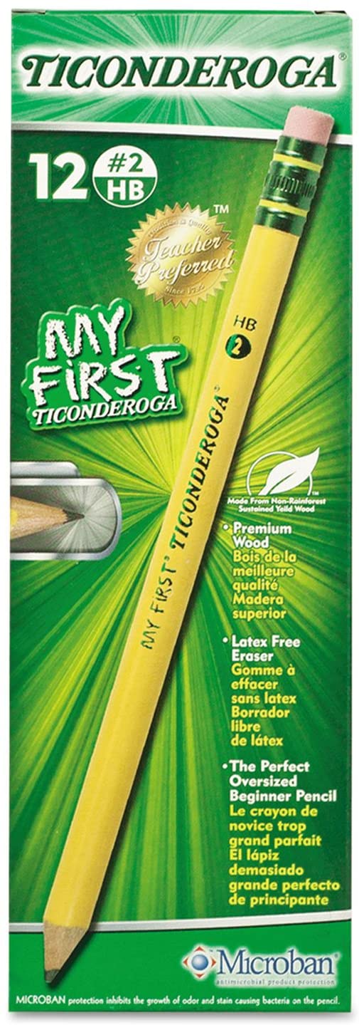 My First Ticonderoga Woodcase Primary Fat Pencil. HB 2. 1 Dozen