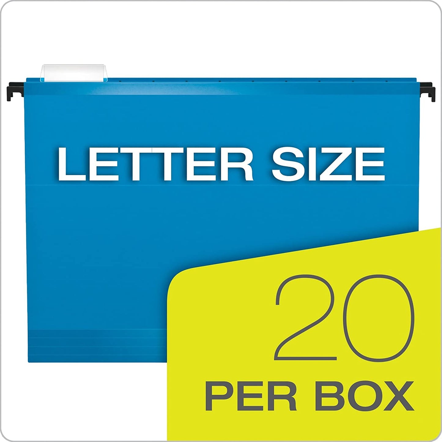 Pendaflex SureHook Reinforced Hanging Folders, Letter Size, Blue, 20 per Box (6152 1/5 BLU)