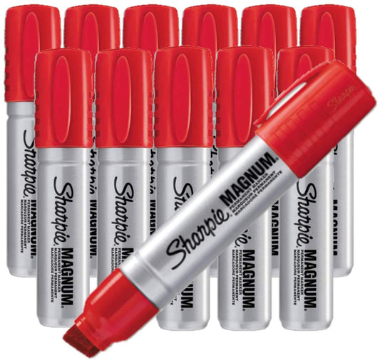 Sharpie Permanent Marker Magnum Red - Pack of 12