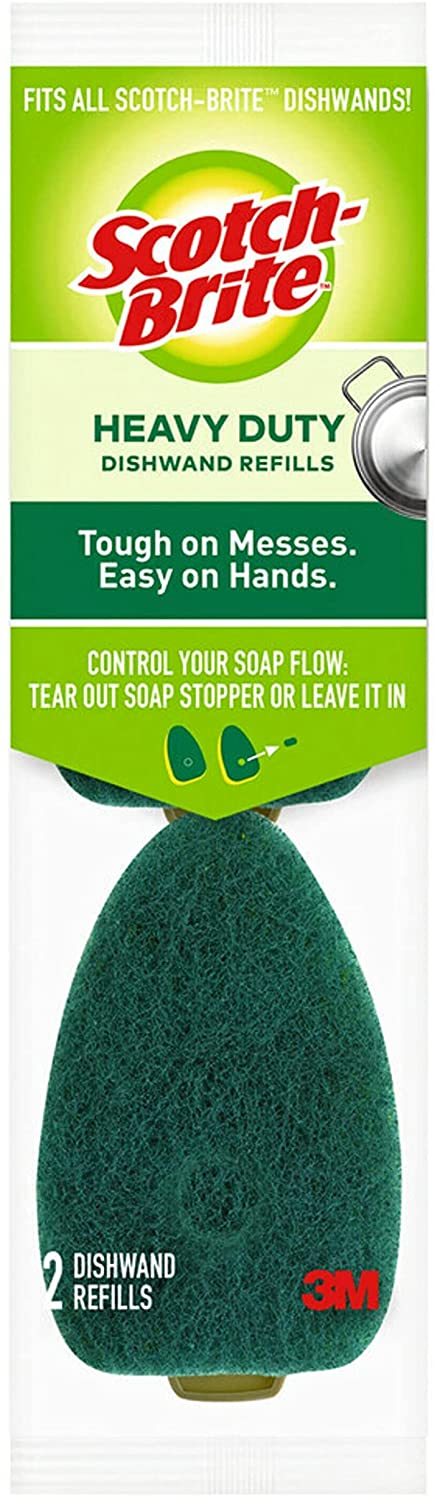 Scotch-Brite Heavy Duty Dishwand Refills, Keep Your Hands Out of Dirty Water, 2 Refills