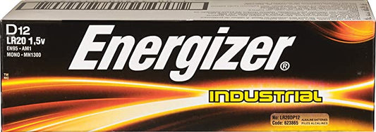 Energizer D Alkaline Industrial Batteries1.5v. Box of 12