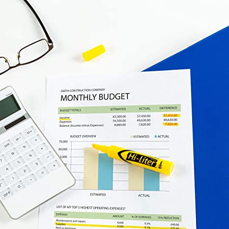 AVERY Hi-Liter Desk-Style Highlighters. Smear Safe Ink. Chisel Tip. 12 Yellow Highlighters (07742)