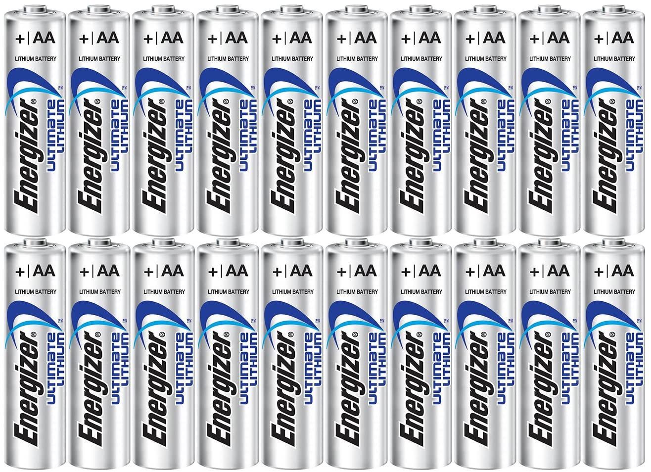 Energizer Ultimate Lithium AA Size Batteries - 20 Pack