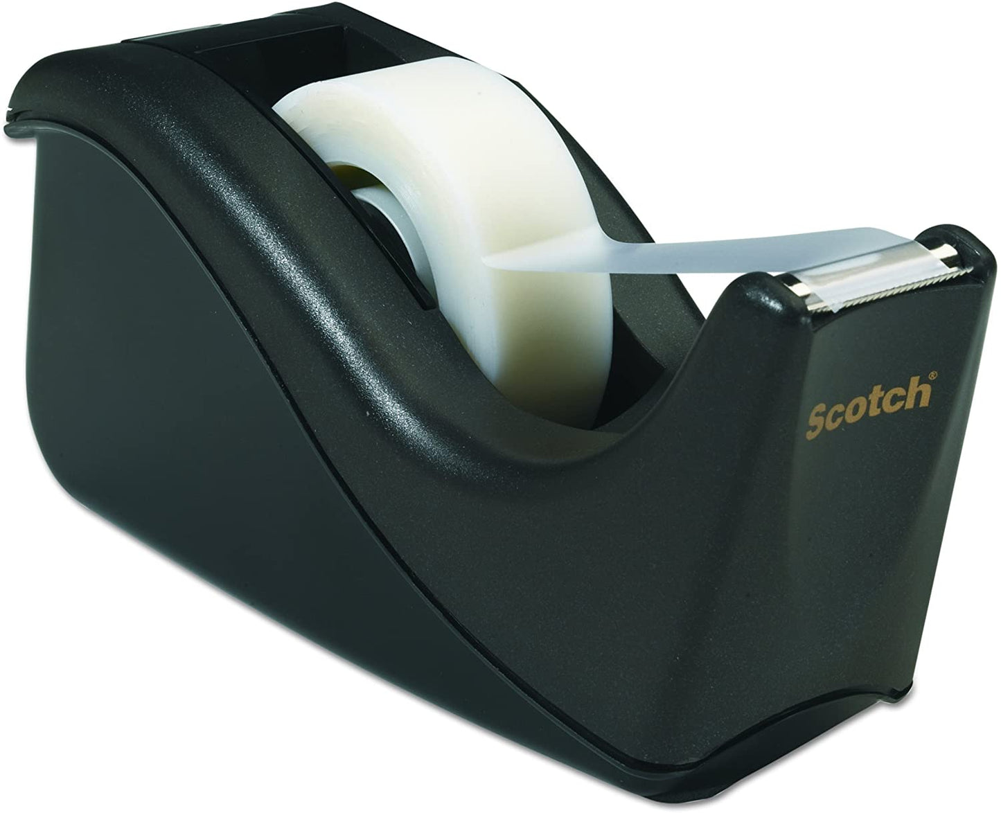 Scotch Desktop Tape Dispenser, Black Two-Tone, 1 Dispenser/Pack (C60-BK)