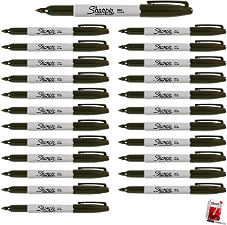 30001 Fine Point Permanent Marker Black Dozen 2 Pack