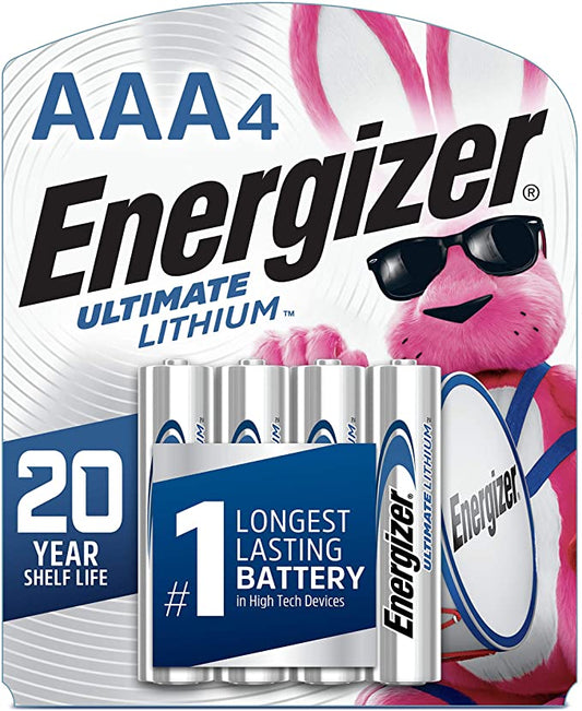 Energizer AAA Lithium Batteries. (Pack of 4)