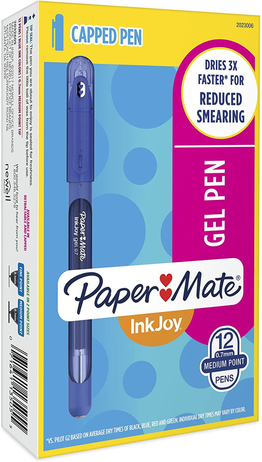 Paper Mate InkJoy Gel Pens Medium Point (0.7mm) Capped, 14 Count, Assorted Colors (2023009)