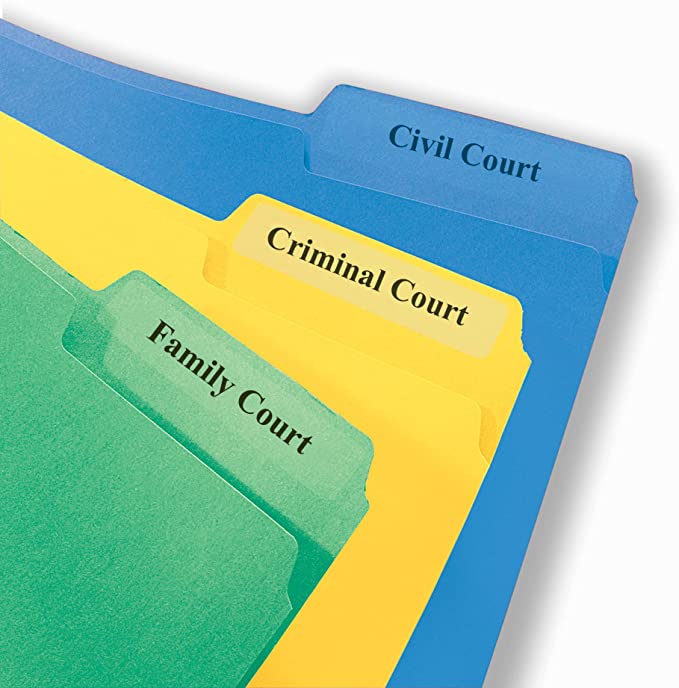 Avery 5029 Clear Self-Adhesive Filing Labels, 3-7/16 x 2/3, 15 sheets, 450 Labels