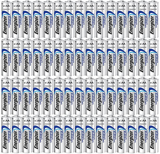 Energizer 60AA Ultimate Lithium Long Lasting Leakproof Batteries