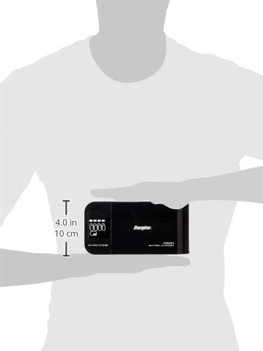 Rechargeable Battery Charger by Energizer, for C D AA AAA 9V Ni-MH Rechargeable Batteries with LED Indicator and Overcharge Prevention Function