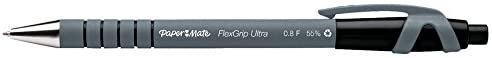 Paper Mate 9580131 FlexGrip Ultra Retractable Ballpoint Pen, Fine Point, Black, 12-Count