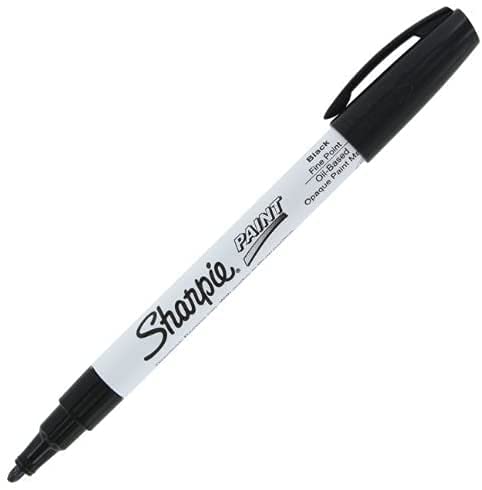 Sharpie Oil-Based Paint Marker. Fine Point. Pack of 3 (Black)
