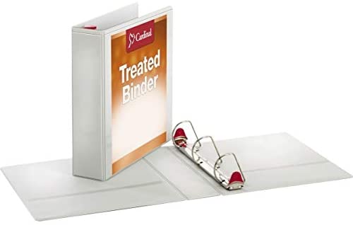 Treated ClearVue Locking D-Ring Binders. 2" Rings. 57% Recycled. White