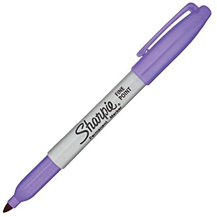Sharpie Permanent Markers. Fine Point. Light Purple Ink. Pack of 12