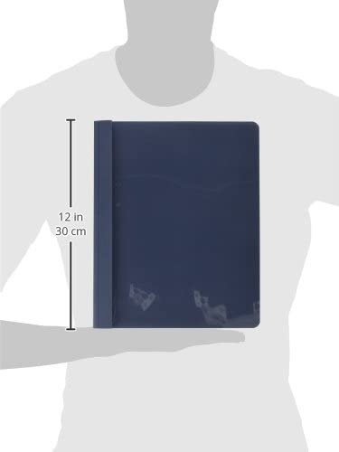 Oxford Clear Front Report Covers, Dark Blue, Letter Size, 25 per Box (55838EE)