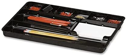 Rubbermaid Regeneration 9-Section Drawer Organizer. Plastic. 14 x 9.125 x 1.125 Inches. Black