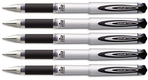 uni-ball 207 Impact Stick Rollerball Gel Pen. Bold. Blue. 5 Pens Per Order 65801