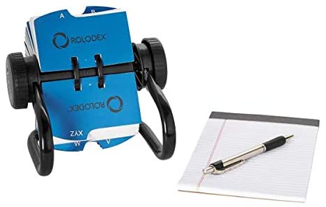 Rolodex¨ Open Metal Single Rotary File, 2 1/4" x 4", 500 Cards, Black