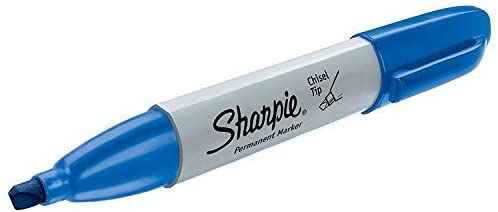 Sharpie Permanent Markers. Broad. Chisel Tip. 12-Pack. Blue (38203)