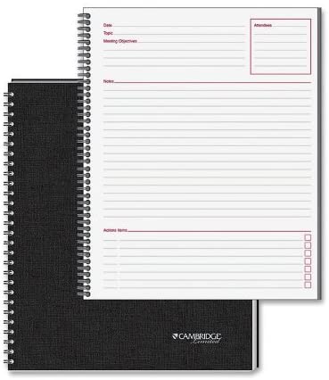 Cambridge Limited Meeting Planner.Side-Bound.11 x 8 1/4. 80 Sheets. Sold as 3 Pack (06132)