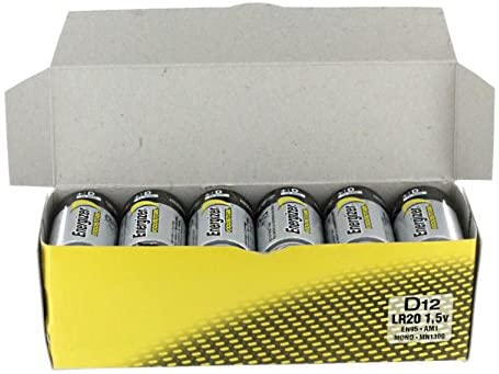 Energizer D Alkaline Industrial Batteries1.5v. Box of 12